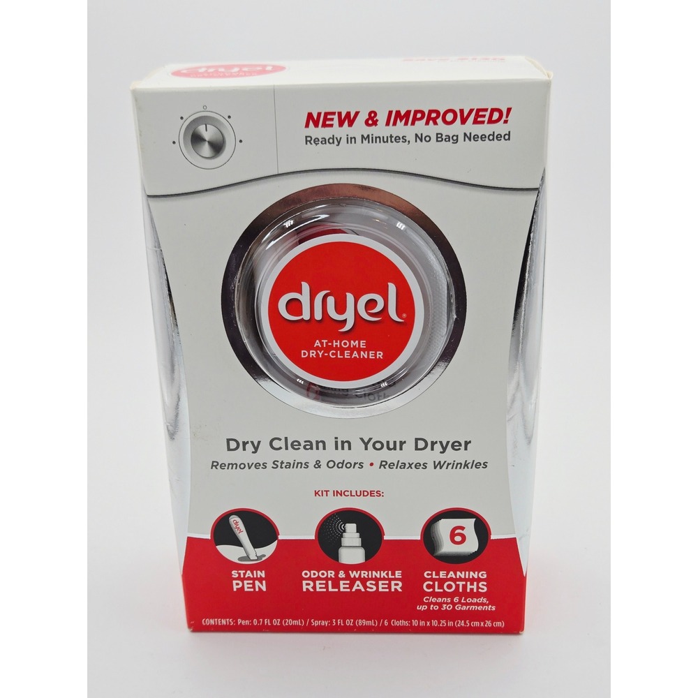 Dryel at Home Dry Cleaner Starter Kit with 6 Cleaning Cloths NEW